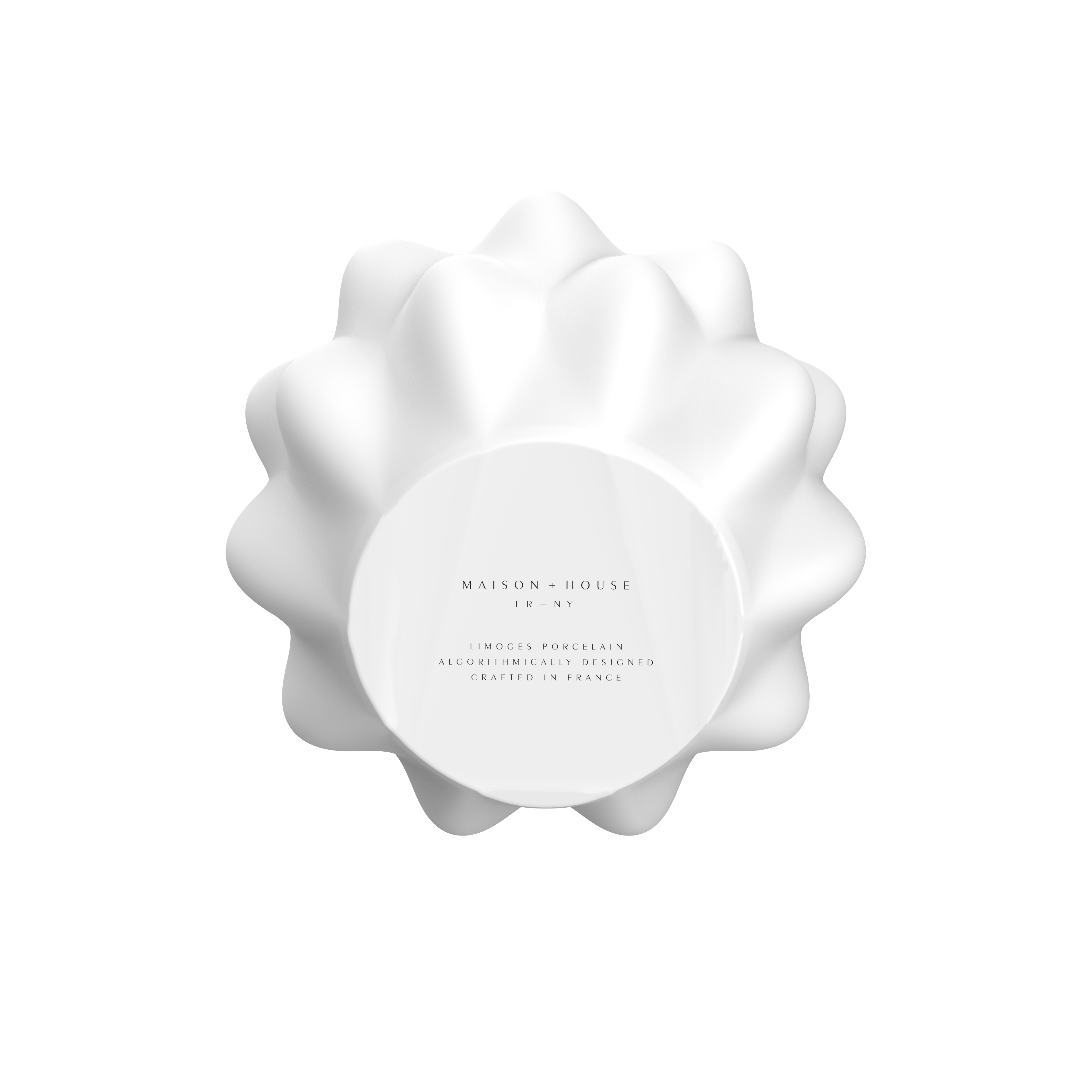 Maison+House Medium Récif de Corail French-Fragrance Candle in Glossy Limoges Porcelain